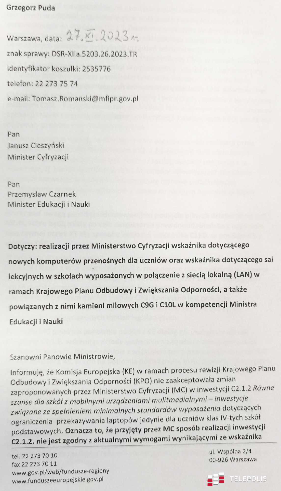 Dzieci nie dostaną laptopów, za to PiS dostanie wyrok