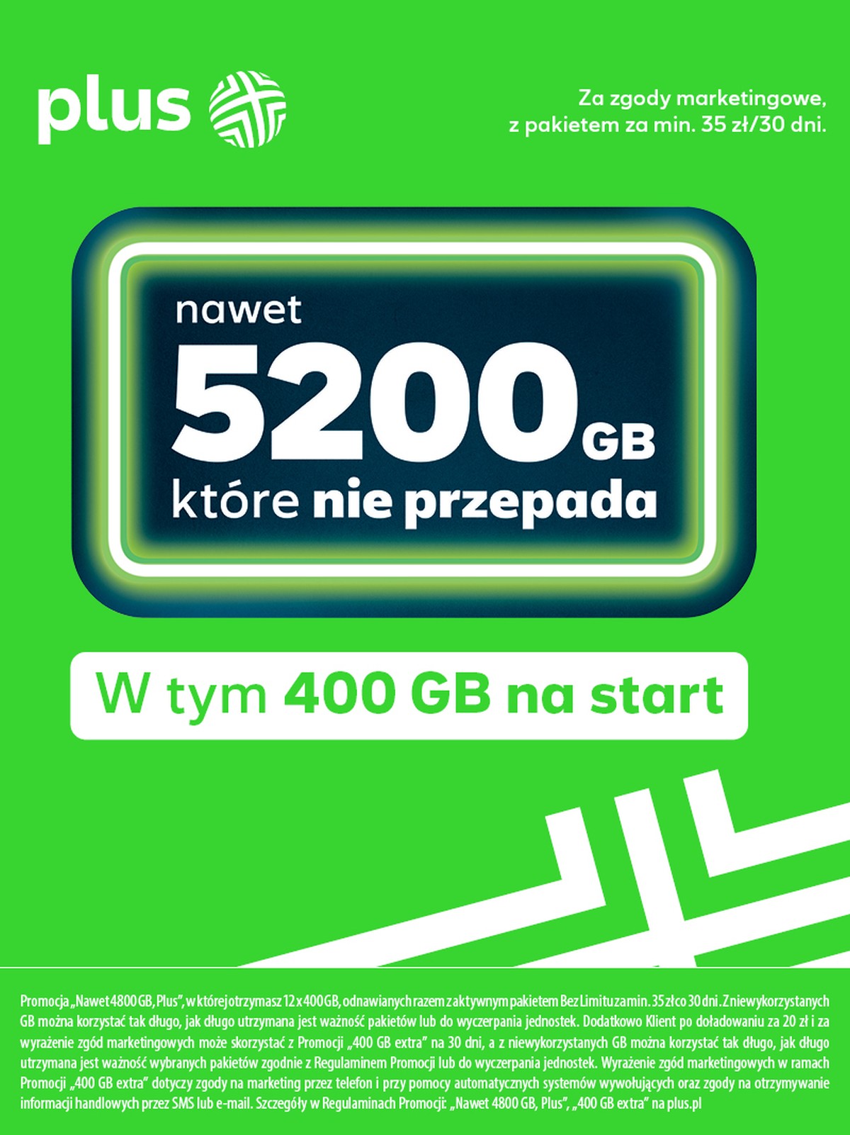 Plus włącza kumulację gigabajtów. Do zgarnięcia nawet 5200 GB