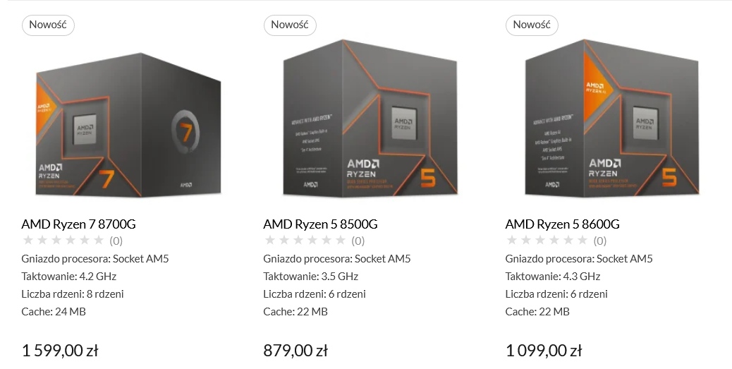 AMD Ryzen 8000G są już w Polsce. Jest tanio