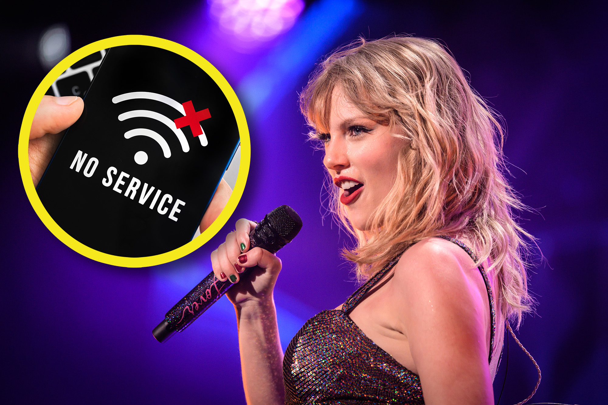 Taylor Swift niesiona na widłach. Wierzą, że wyłączyła sieć GSM