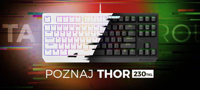 Genesis prezentuje Thor 230 TKL. To niedroga klawiatura mechaniczna