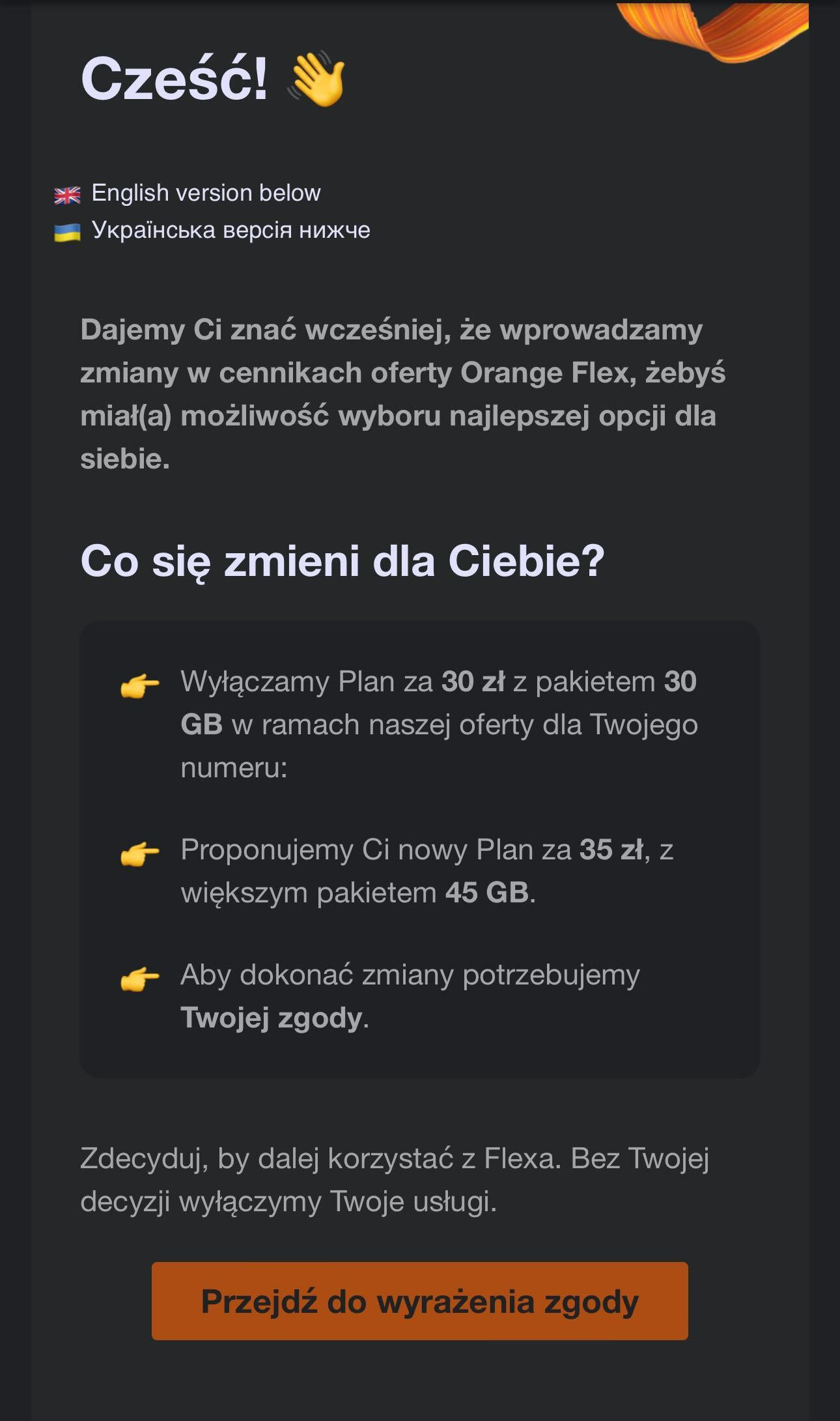 Orange straszy wyłączeniem numeru. O co chodzi?