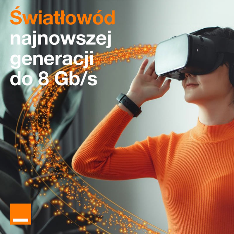 Orange przyspiesza światłowód do 8 Gb/s. Szczegóły nowej oferty