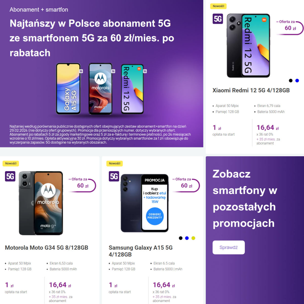 Play z nową ofertą na 5G. Tani abonament i smartfony od 1 zł na start