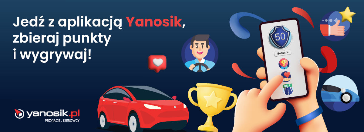 Yanosik nagradza za korzystanie z aplikacji. Ranking w nowej wersji