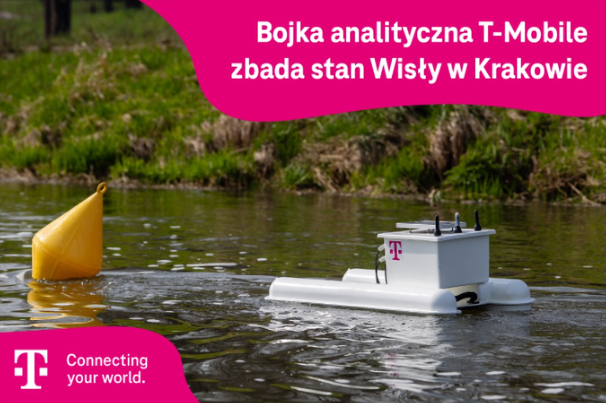 T-Mobile pomaga zbadać stan Wisły w Krakowie