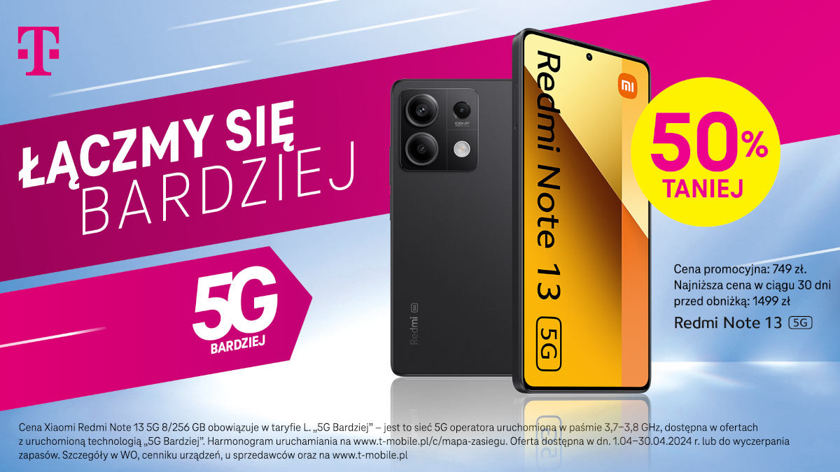 T-Mobile: nielimitowany dostęp do 5G i smartfony tańsze nawet o 750 zł