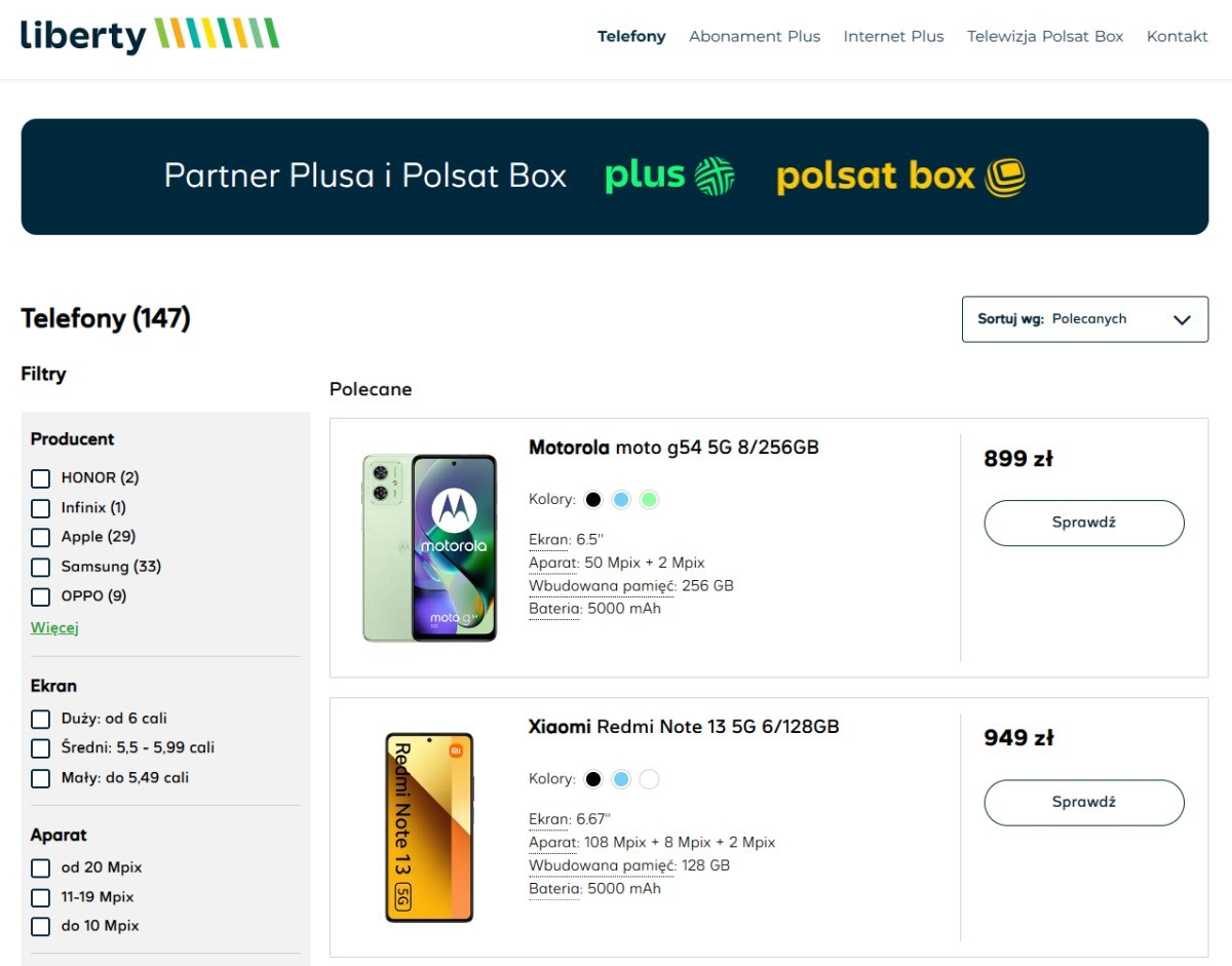 Grupa Polsat Plus ma nowy e-sklep ze smartfonami