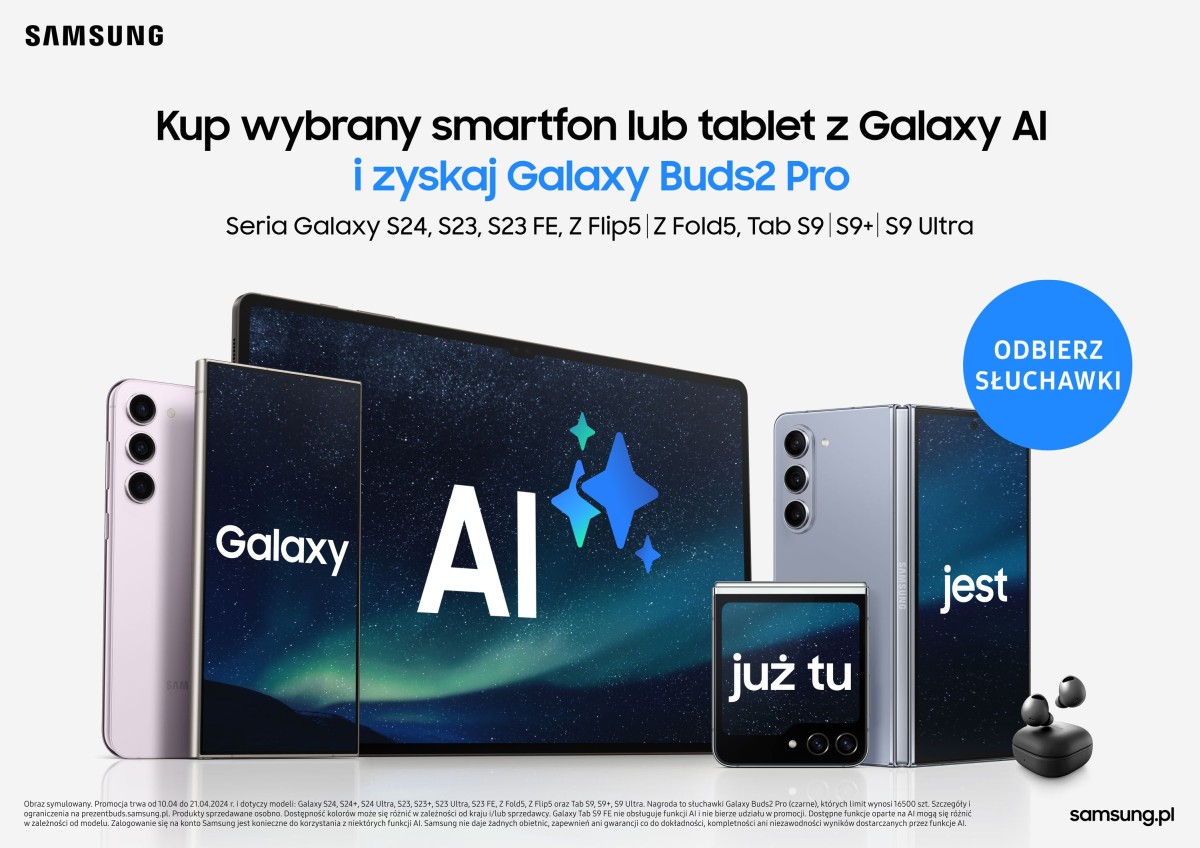 Samsung rozdaje słuchawki. Wystarczy kupić smartfon lub tablet z Galaxy AI