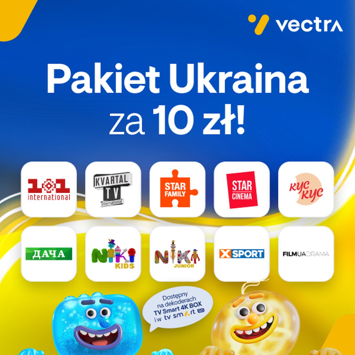 Vectra dodaje nowe kanały do oferty TV. To z myślą o obywatelach Ukrainy