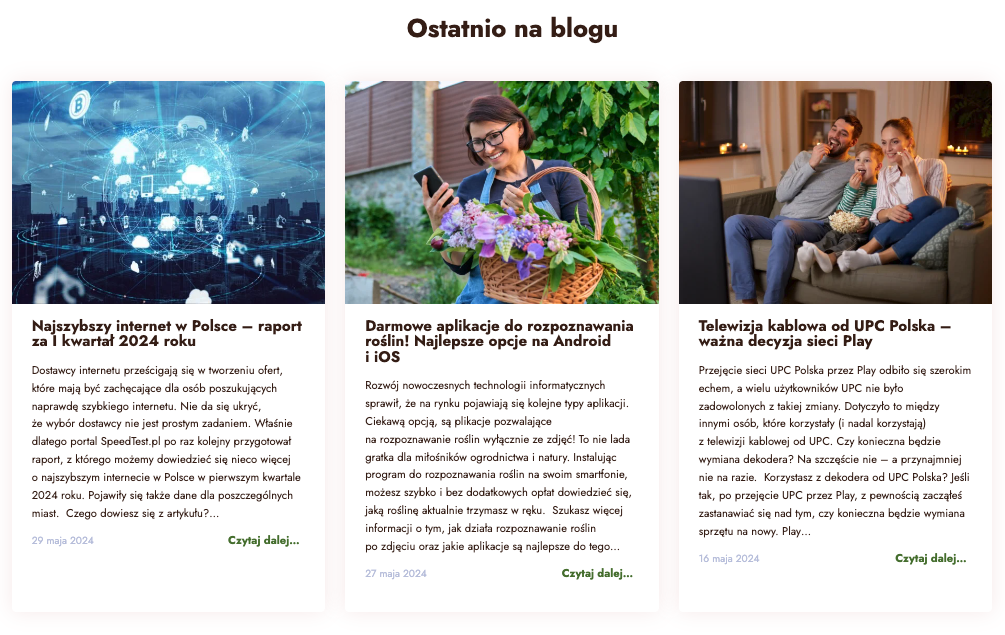 Znajdź najlepszy internet i telewizję w swojej okolicy. Wystarczy parę klików