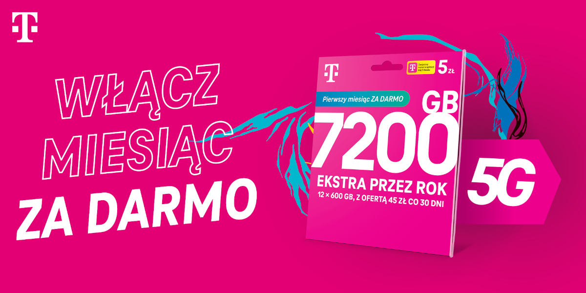 T-Mobile daje bonusowe gigabajty i pierwszy miesiąc za darmo