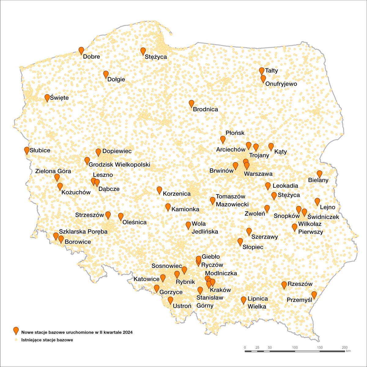 Orange Polska chwali się nowymi stacjami bazowymi