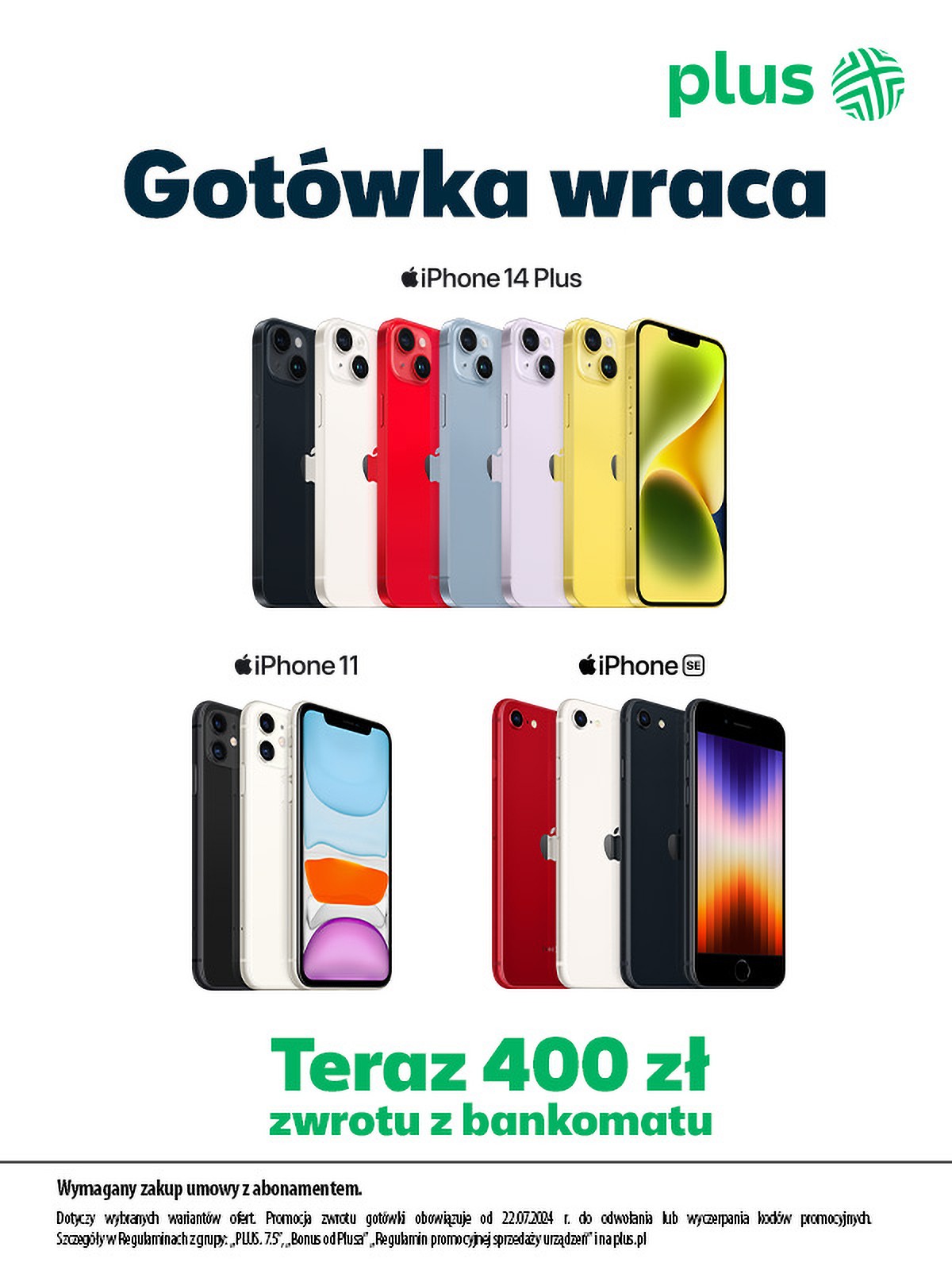 Kup iPhone w Plusie i odzyskaj kilka stówek w gotówce
