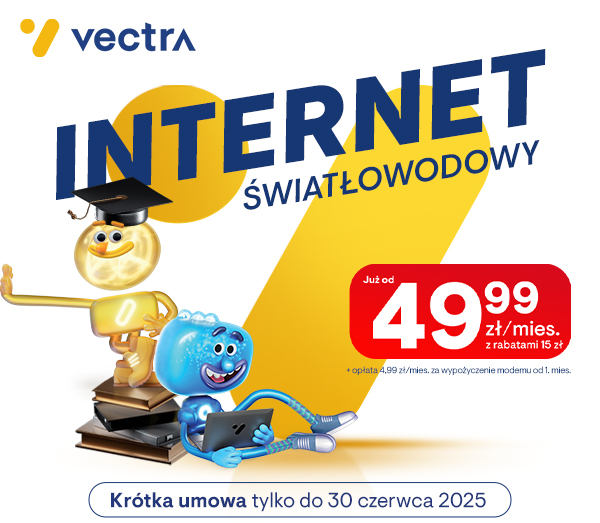 Vectra ma nową ofertę. Do światłowodu dobierzesz Netflix, MAX lub Canal+