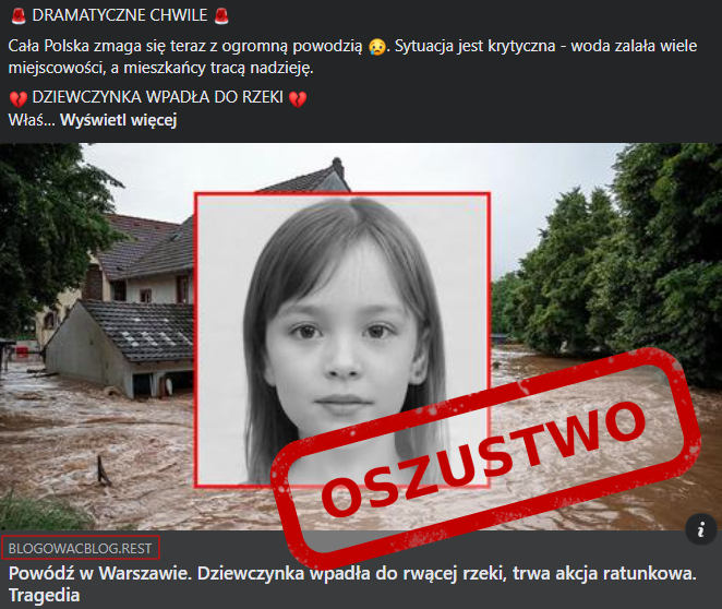 Rwąca rzeka porwała dziewczynkę? Spokojnie, utopisz co najwyżej pieniądze