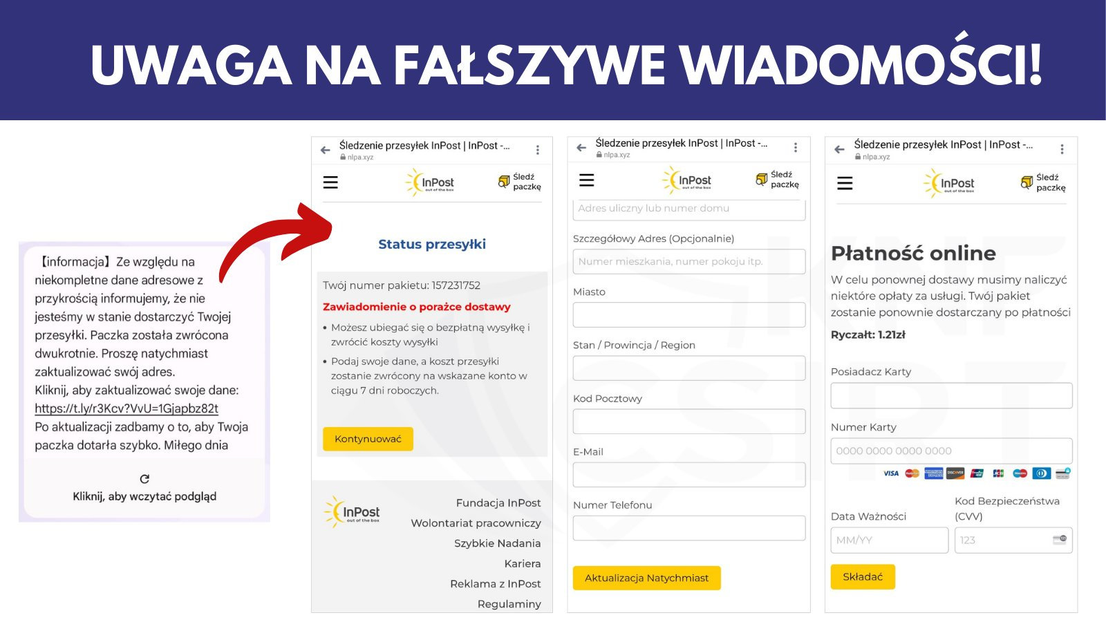 Atak na klientów InPost. Sprytnym trikiem wyłudzają dane karty