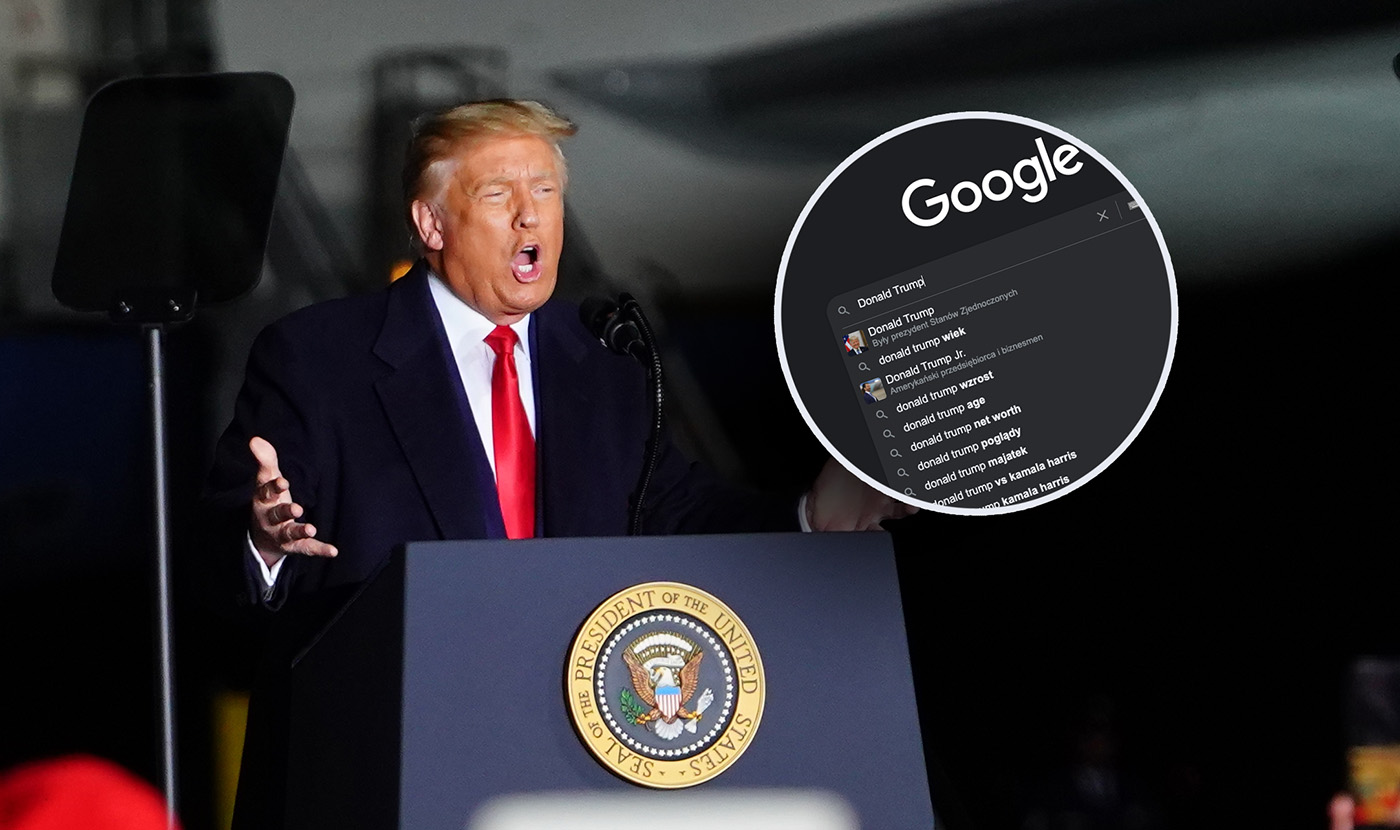 Google o Trumpie tylko źle? Tak twierdzi sam zainteresowany