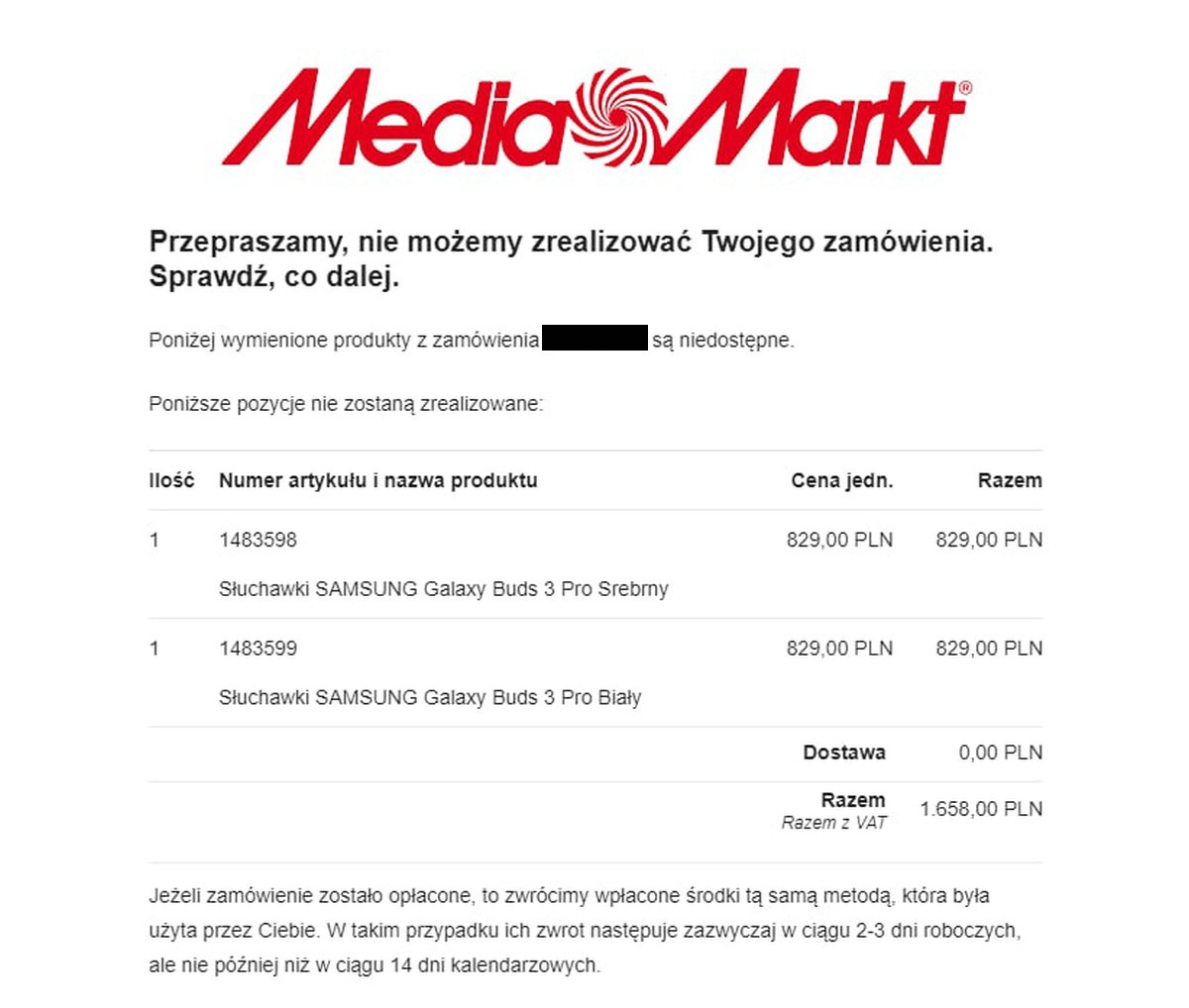 Media Markt oszukał czytelnika? Nie, to taki standard