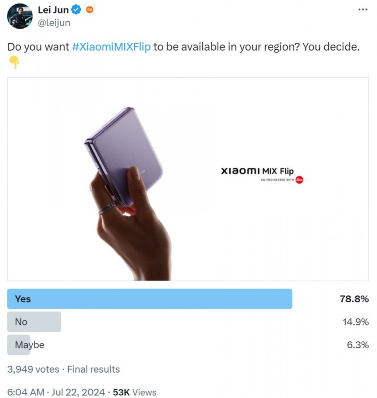 Xiaomi Mix Flip – globalna premiera już we wrześniu