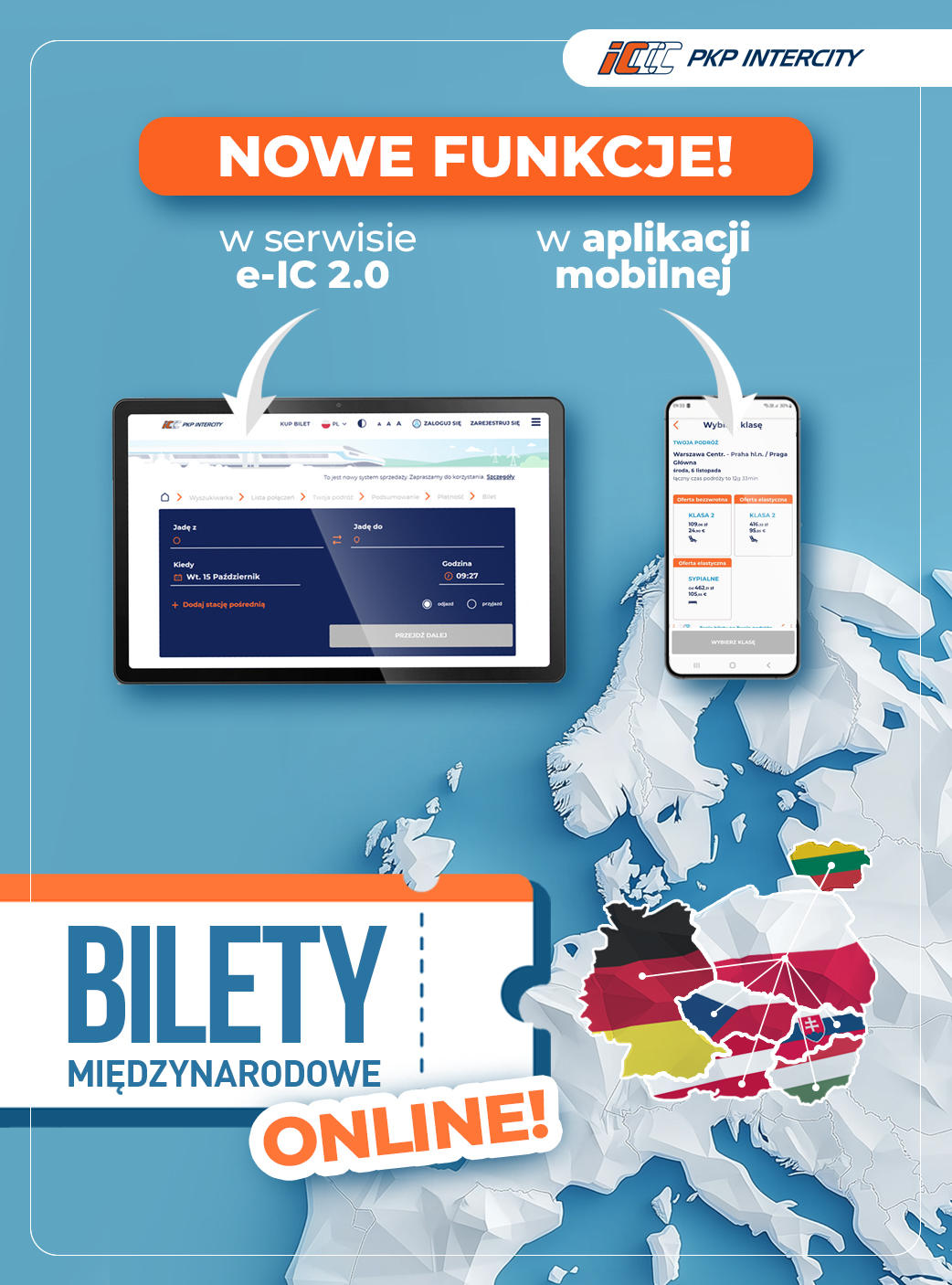 PKP Intercity usprawnia e-IC 2.0. Są nowe opcje kupna biletów