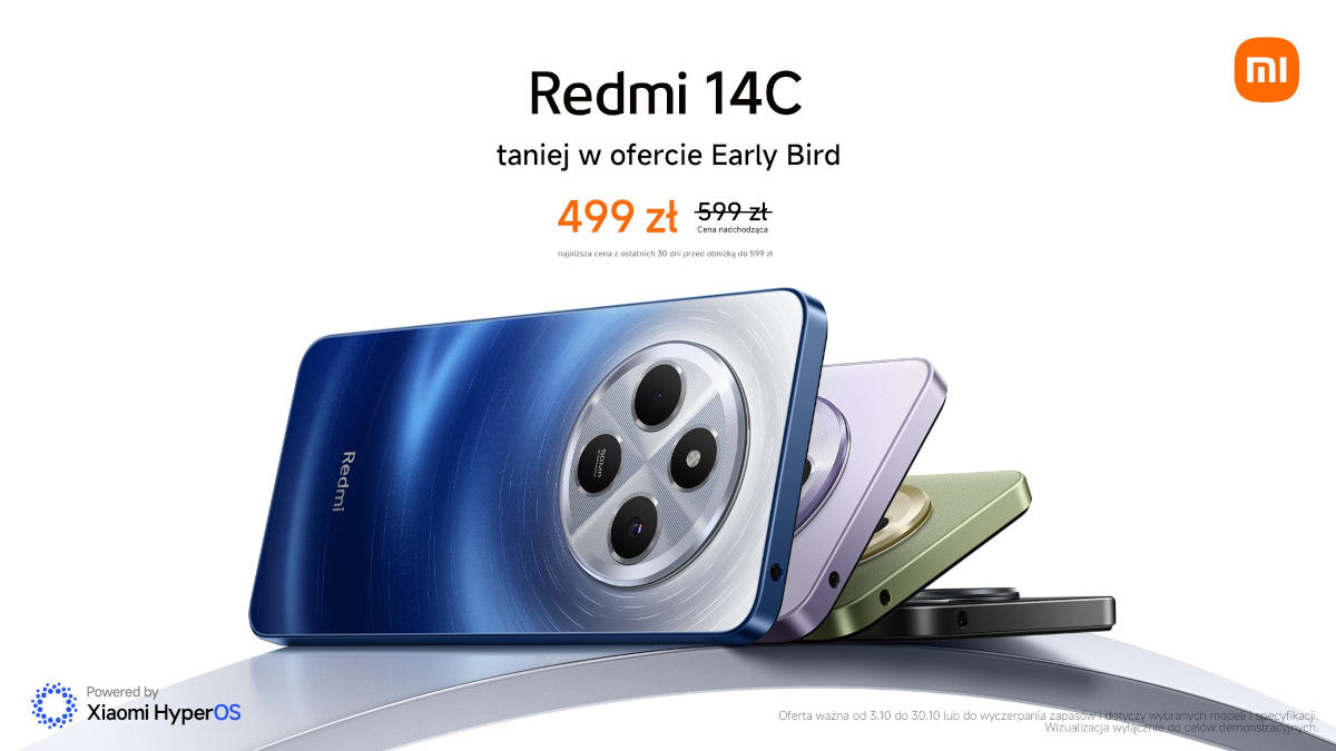 Xiaomi Redmi 14C taniej na start sprzedaży. Masz czas do 30 października