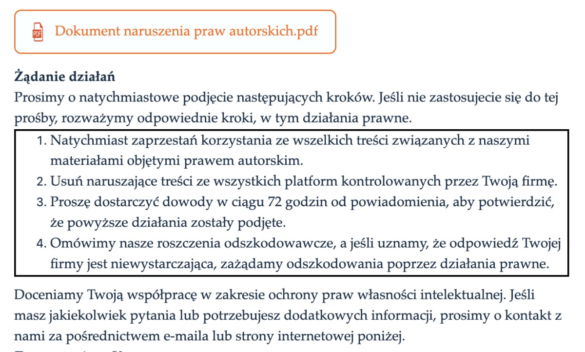 Nowa cyberpułapka. Uważaj na maile o naruszeniu praw autorskich