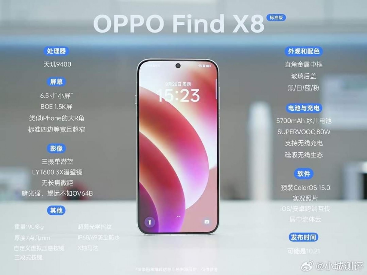Oppo Find X8 wycieka. Będzie jeszcze niezapowiedziany MediaTek