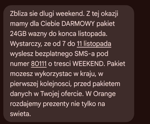 Orange rozdaje darmowe GB. Spora paczka, ale trzeba się spieszyć