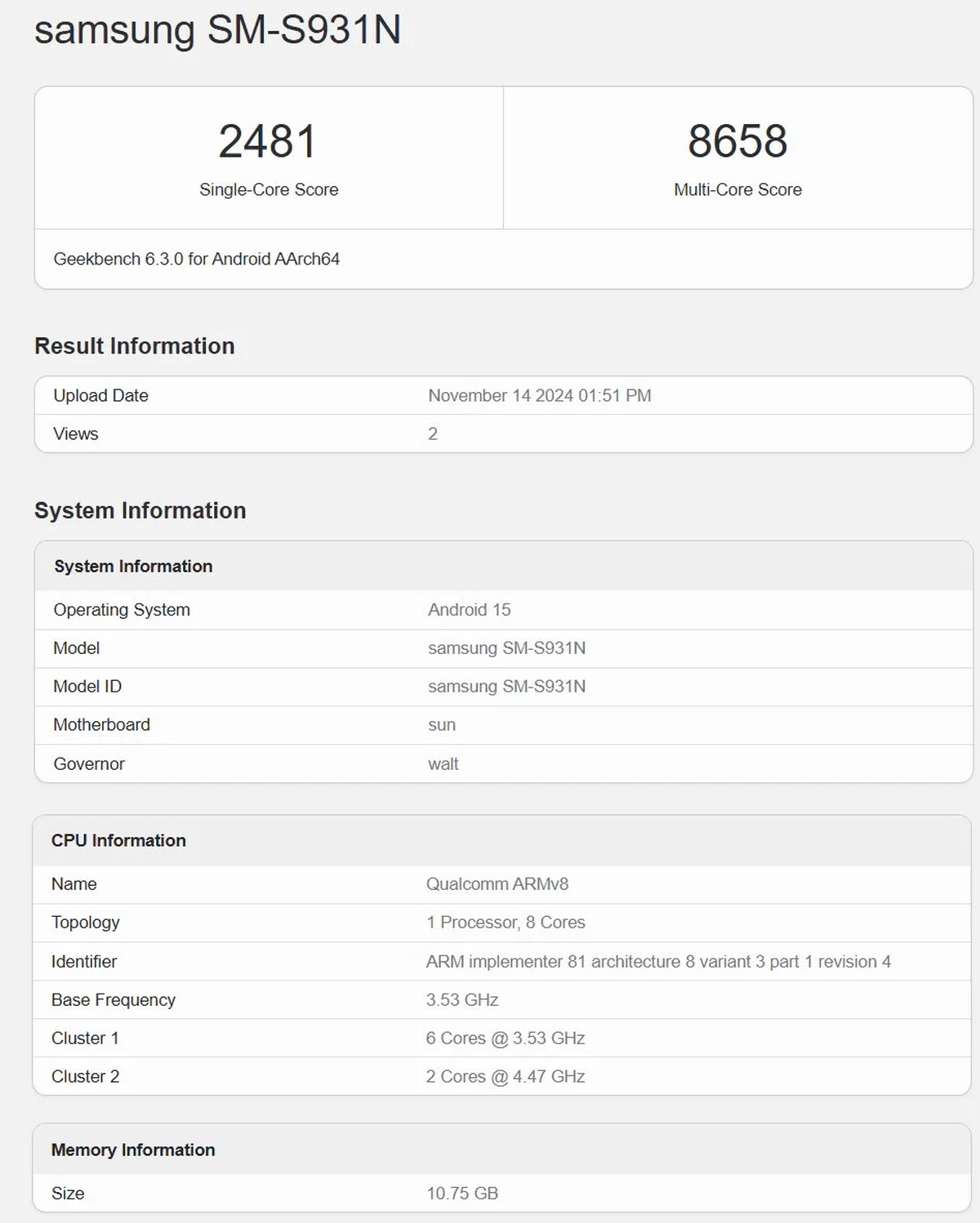 Samsung Galaxy S25 dostanie więcej RAM