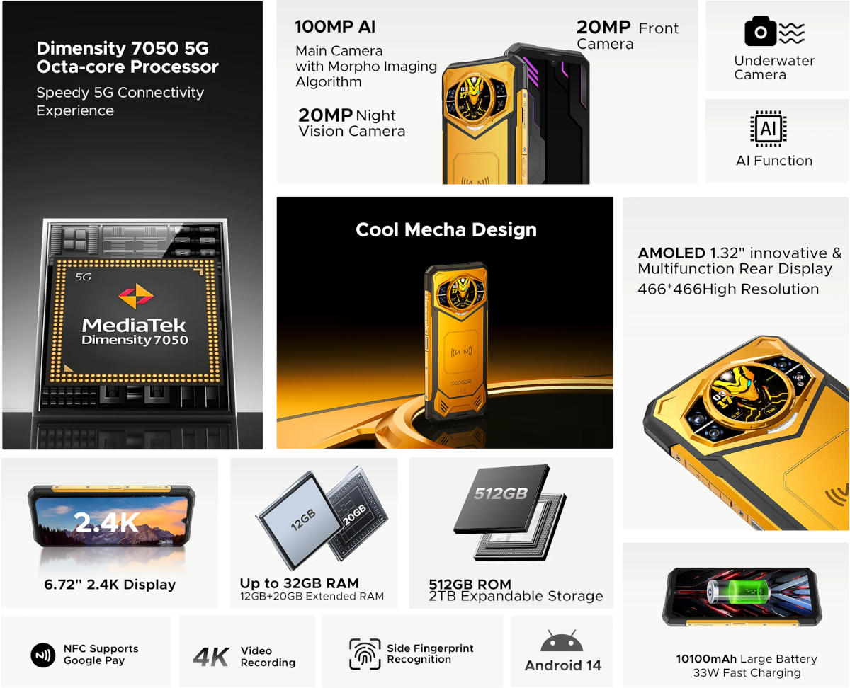 Doogee S200X – pancerniak żółty jak transformer Bumblebee