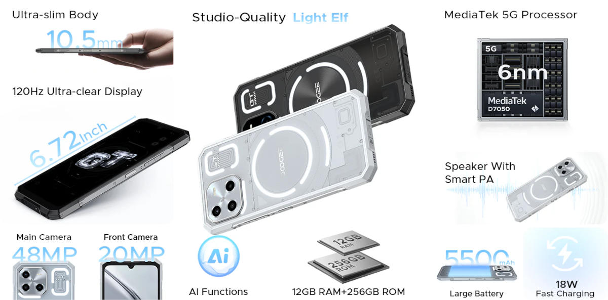 Pancerny Nothing Phone? Nie, to Doogee Blade GT