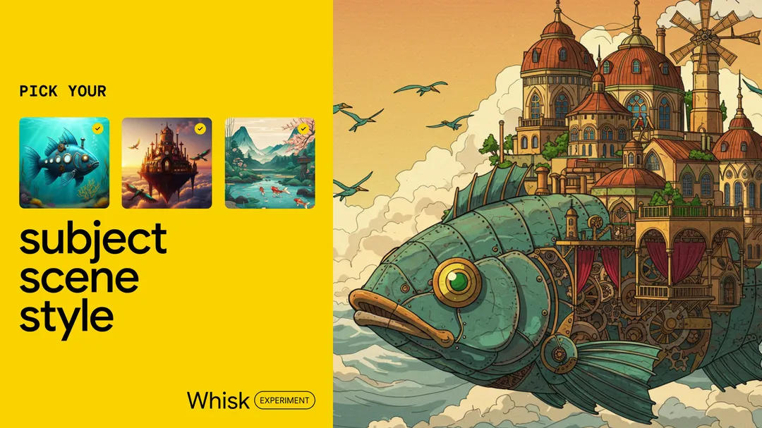 Google odpalił Whisk: remiksowanie obrazów z pomocą Gemini i Imagen 3