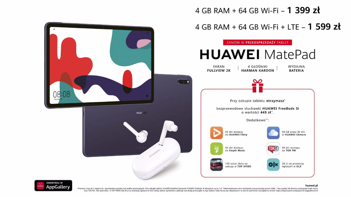 Huawei: Nowy tablet i router WiFi 6+ z NFC