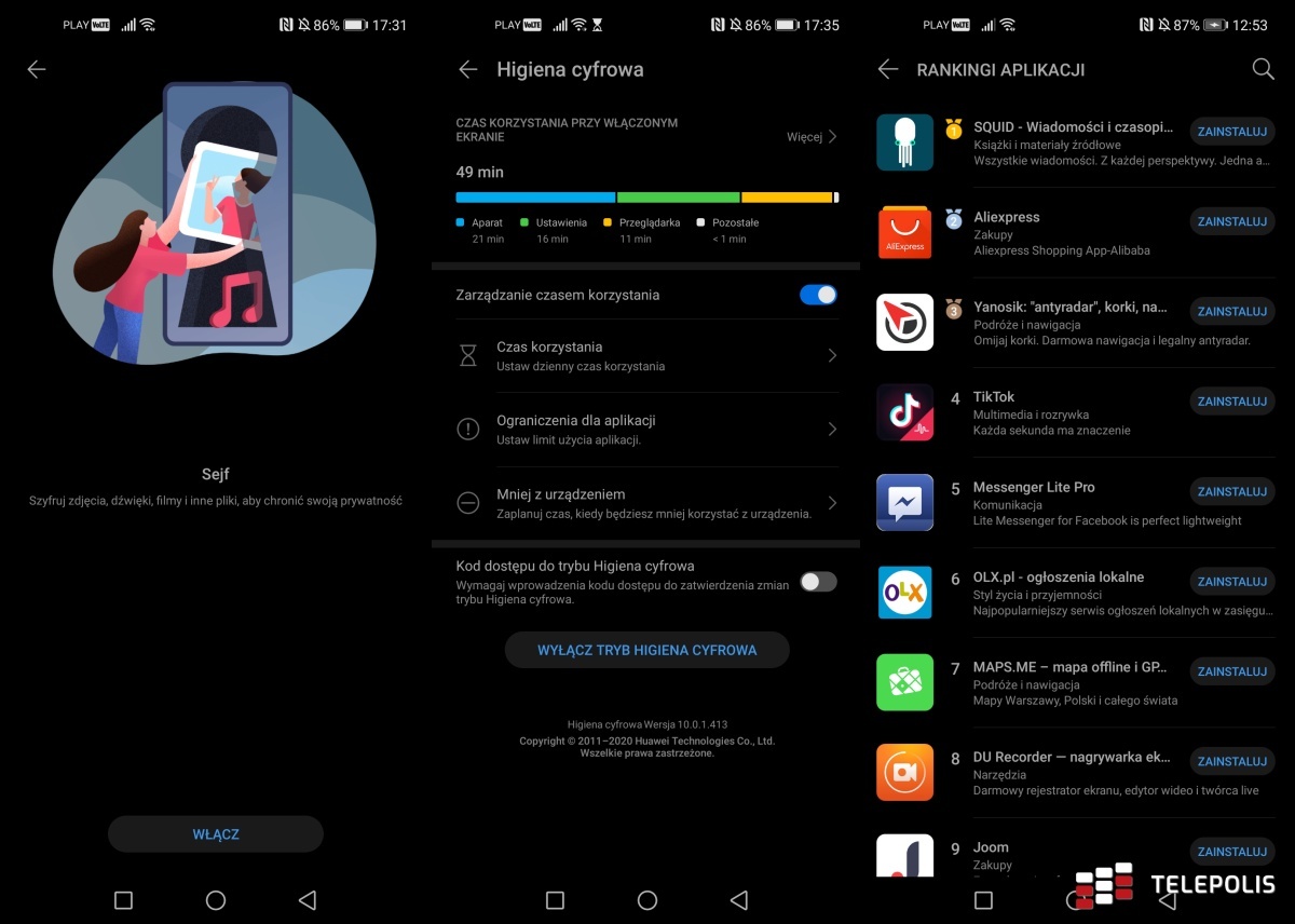 Test Huawei P40 Lite - jak sprawdza się HMS?