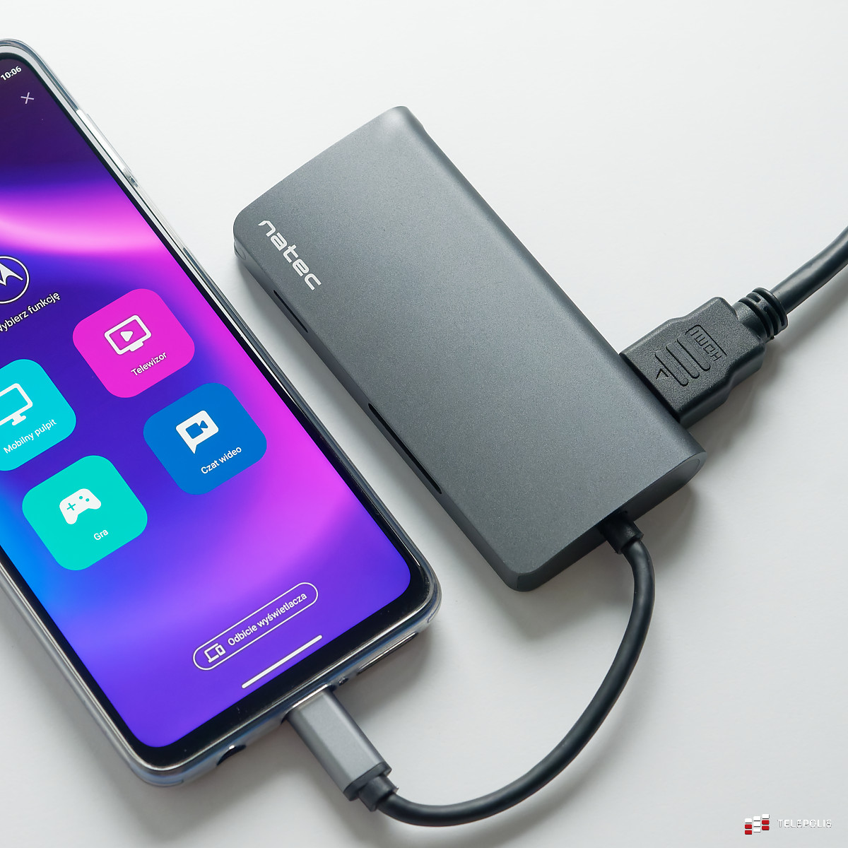 Natec Fowler 2 | szybki test multiportu USB-C do telefonu i komputera