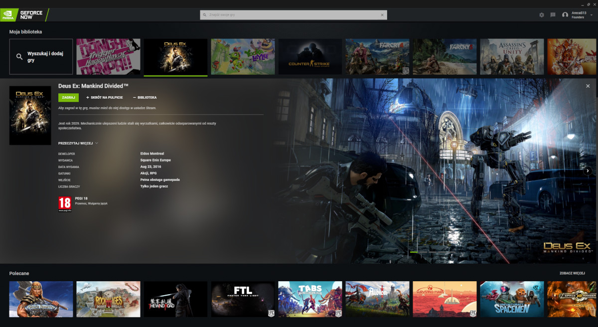 GeForce Now - komputerowe gry na twoim telefonie