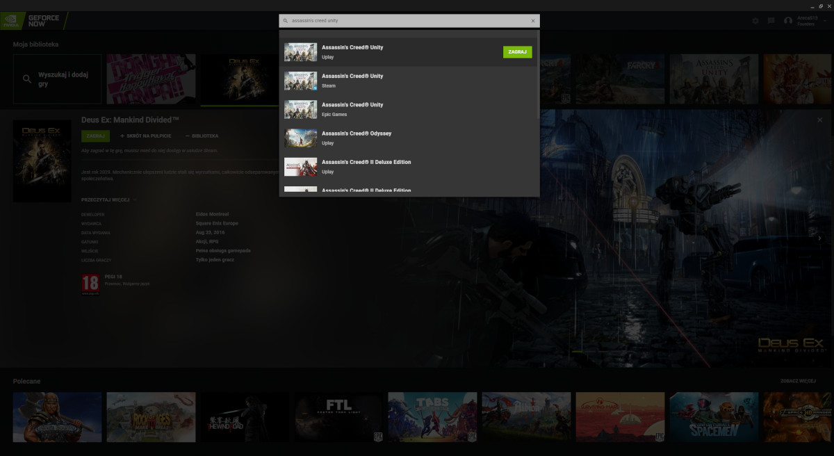 GeForce Now - komputerowe gry na twoim telefonie