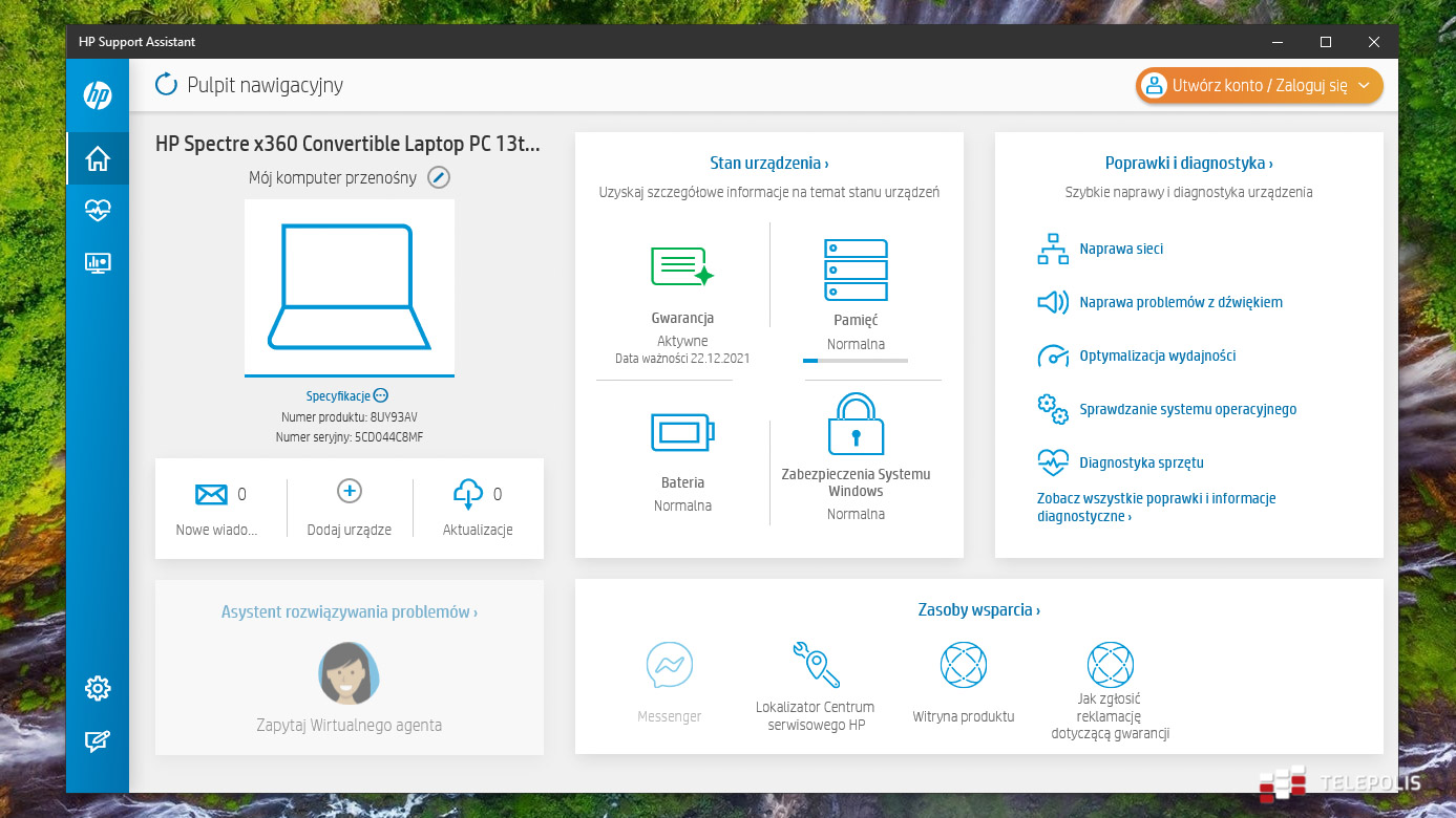 HP Spectre x360 13 - ultramobilny laptop, idealny do zdalnej pracy
