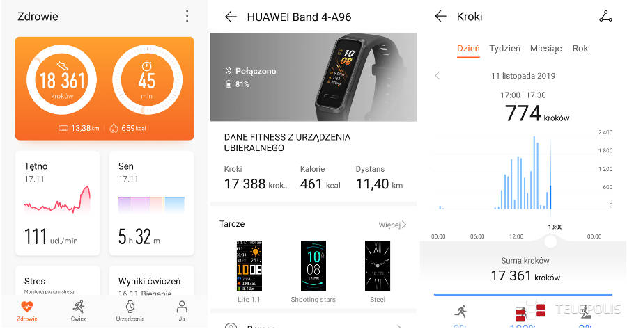 Huawei Band 4 - test opaski ze stałym pomiarem tętna i analizą snu