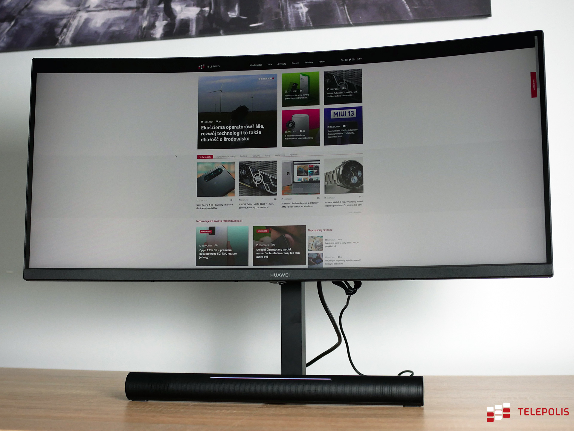 Huawei MateView GT – test monitora dla graczy z wbudowanym soundbarem