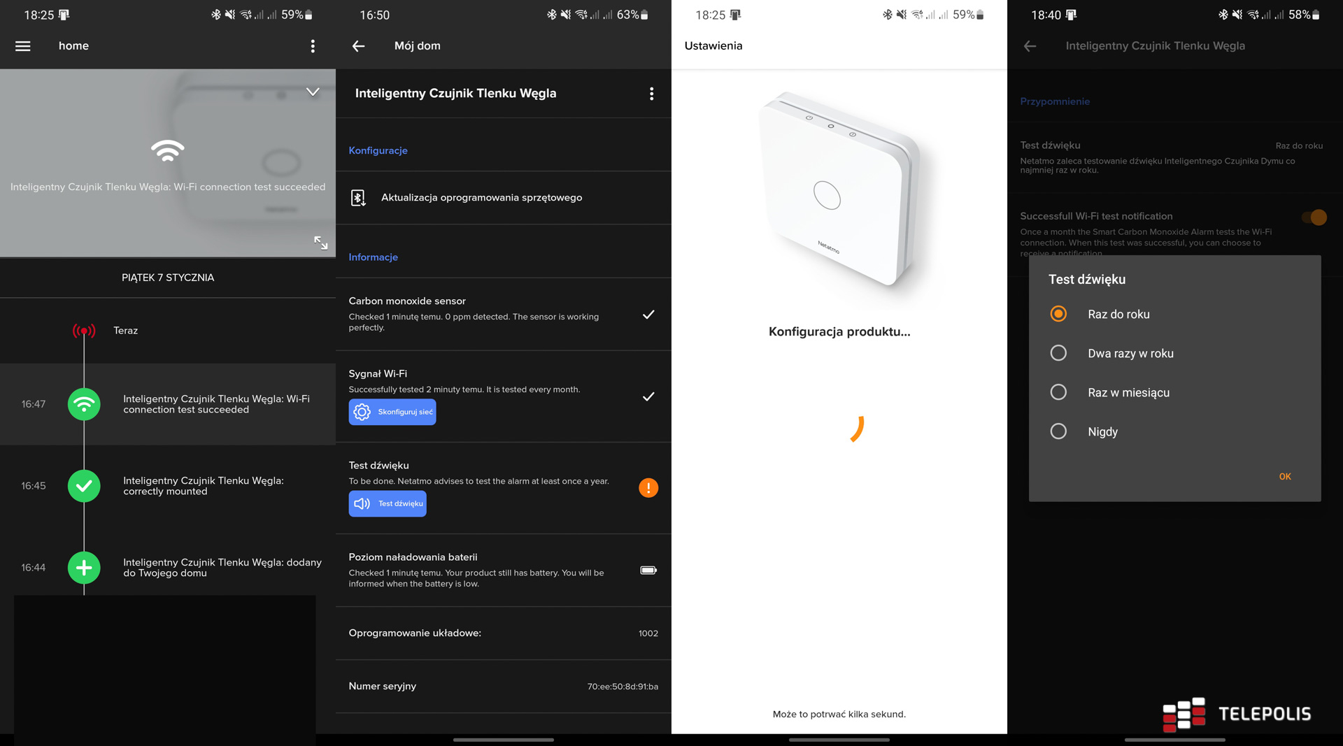 Inteligentny czujnik tlenku węgla Netatmo | szybki test wykrywacza czadu