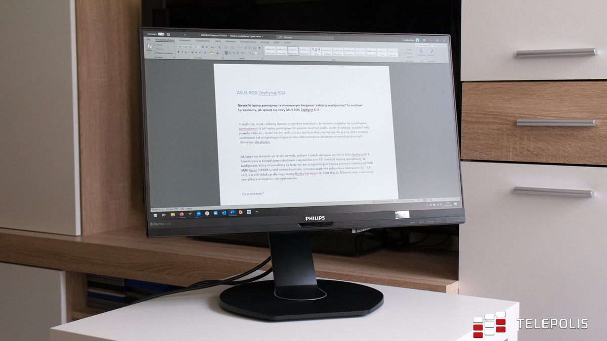 Test Philips 241B7 - ekologiczny monitor do biura