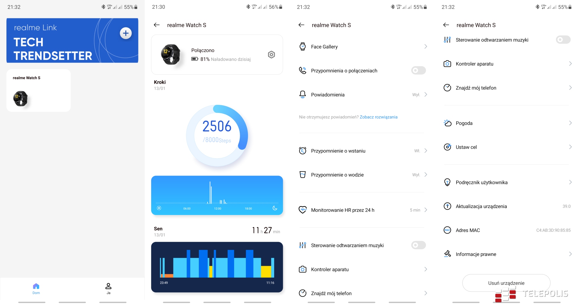 Realme Watch S - tani inteligentny zegarek ze świetną baterią