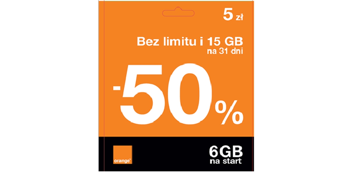 Nowe startery Orange Free na kartę: „Bez limitu + 15 GB” za 15 zł