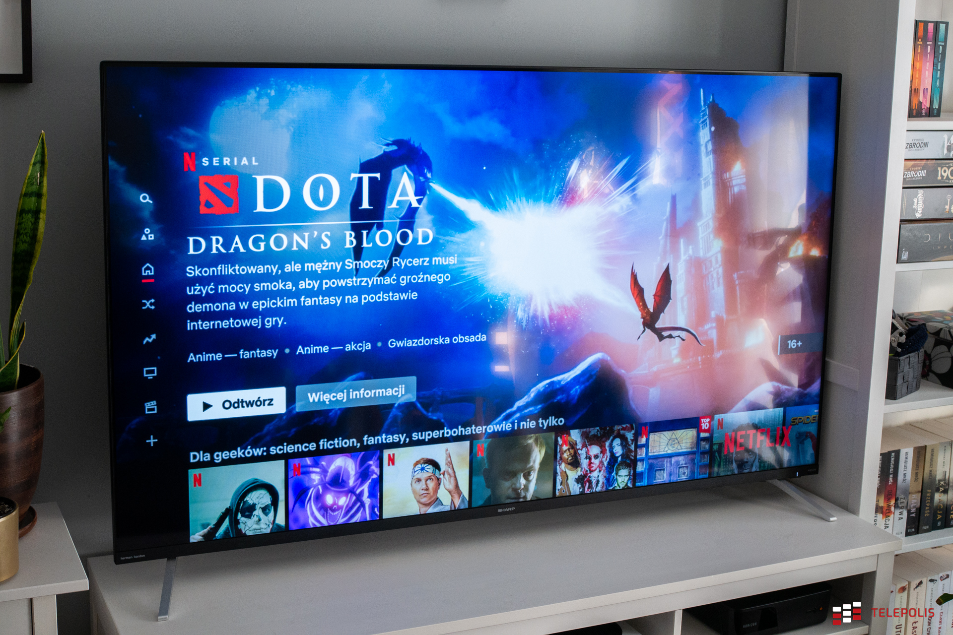 Sharp 65DN2EA – test taniego, 65-calowego telewizora z Android TV