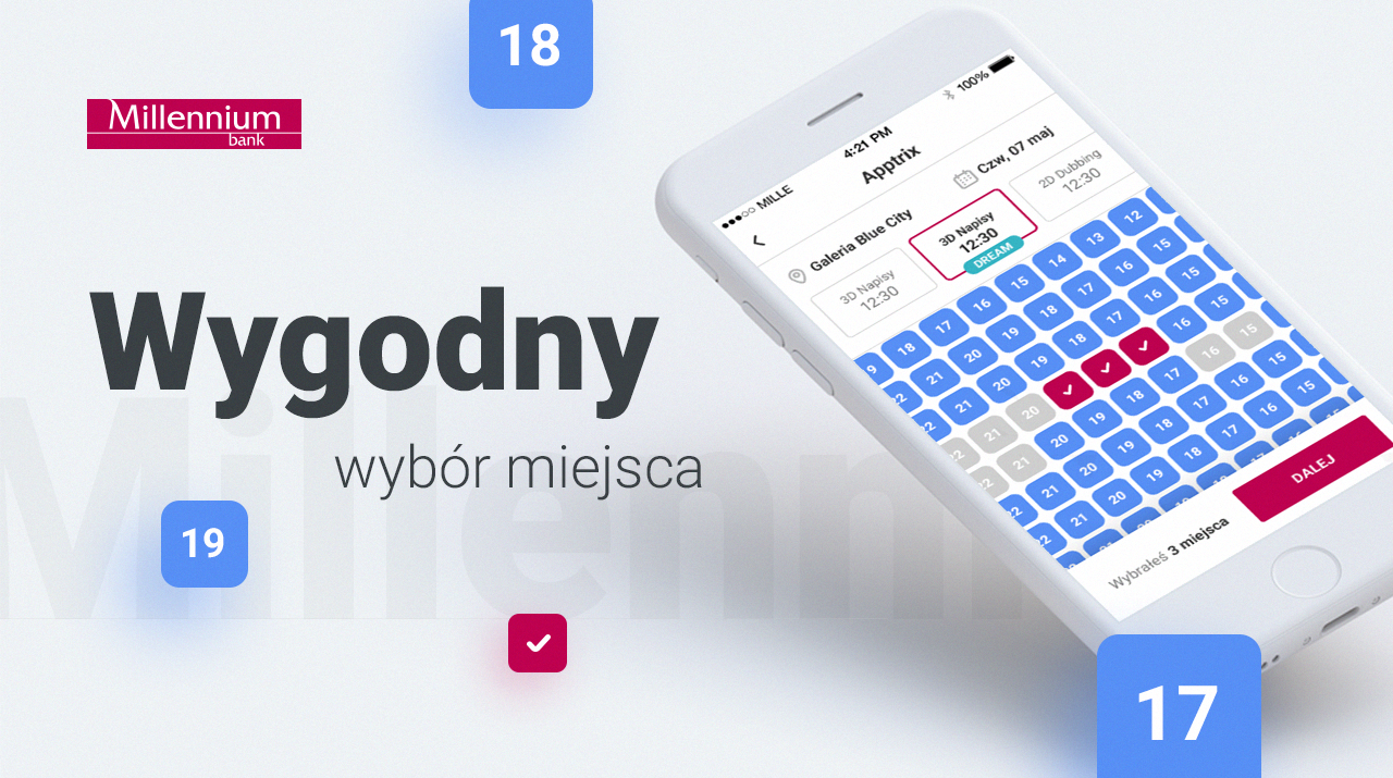 Bilet do kina kupisz... w banku. A dokładniej - aplikacji Banku Millennium