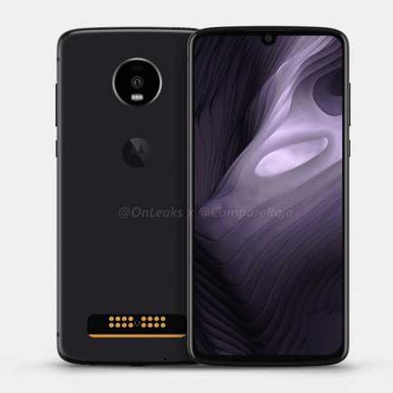 Motorola Moto Z4 Play na pierwszych renderach. Maleńki notch, pojedyncze aparaty i wsparcie dla modułów Moto Mods