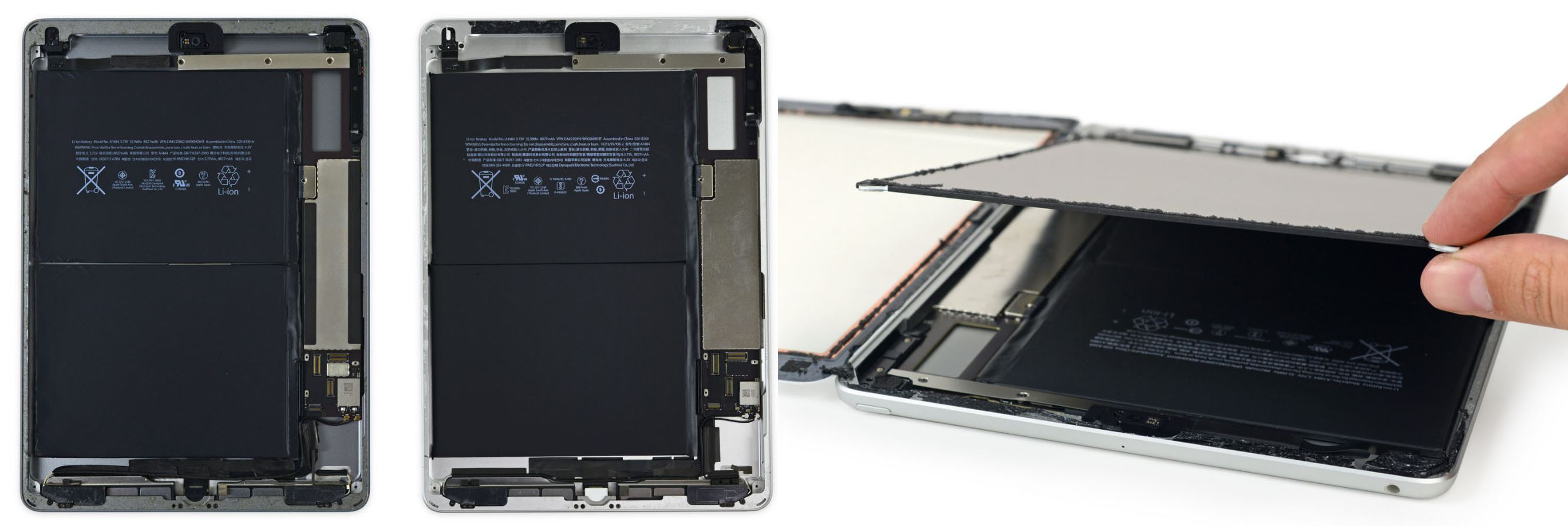 Nowy, stary iPad rozłożony na części pierwsze