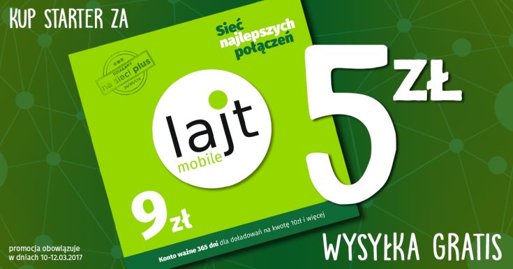 Startery lajt mobile za 5 zł